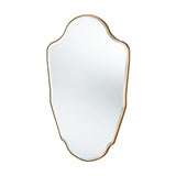 Curved classic bevelled mirror gold