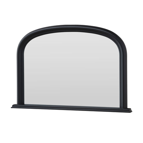 Black frame arched glass mirror