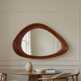 organic walnut abstract mirror