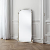 Tall Curved Mirror Silver