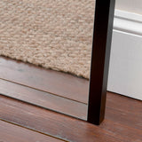 simple black arched full length mirror
