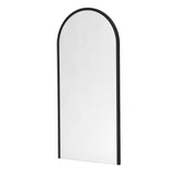 simple black arched full length mirror