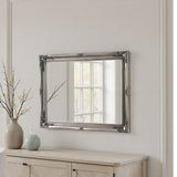 French Style Carved silver mirror