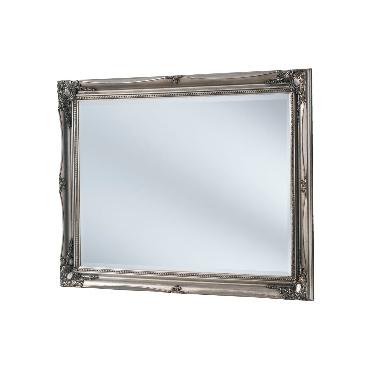French style carved mirror silver
