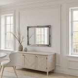 French Style Carved silver mirror