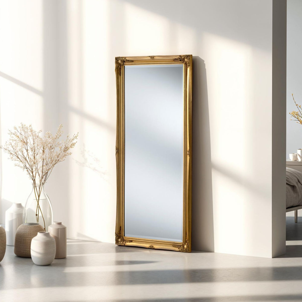 Full Length French style mirror in Gold