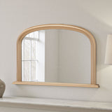 Gold simple overmantle mirror