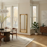 Carved french style full length mirror