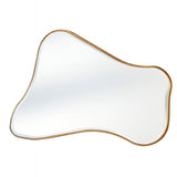 Curved organic bevelled mirror gold