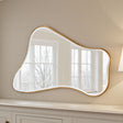 Curved organic bevelled mirror gold