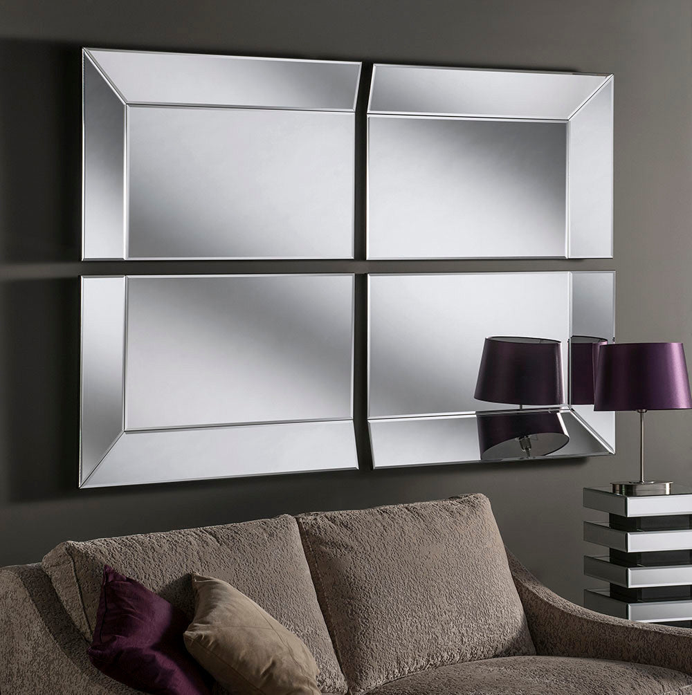 4 Panel Mirrors Modular Combination Four Panelled Wall Mirror – Decorative Mirrors Online