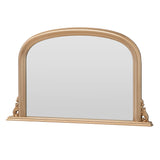 Gold frame arched glass mirror