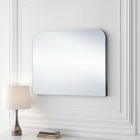 Curved simple mantle mirror black