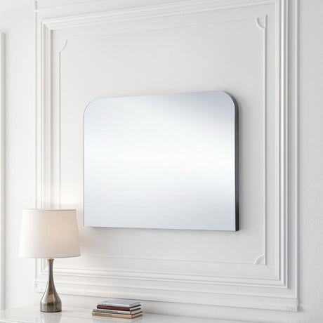 Curved simple mantle mirror black