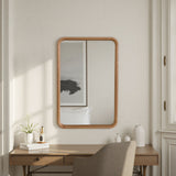 oak wood mirror