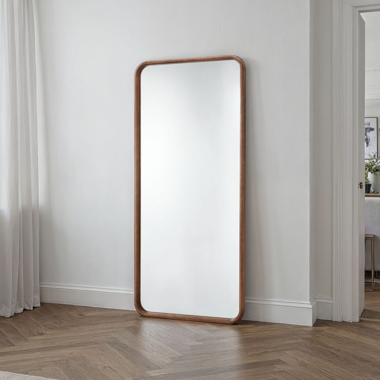 Full Length Walnut wood mirror