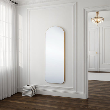 Full Length Curved arch gold mirror