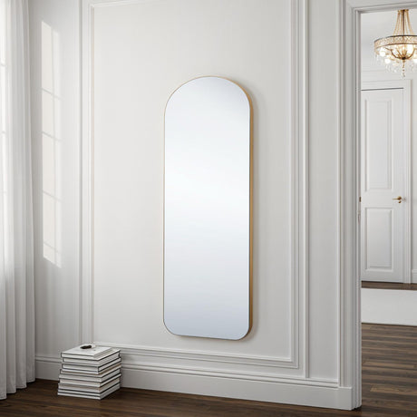 Full Length Curved arch gold mirror