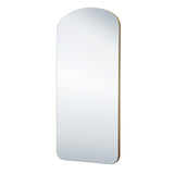 Large curved simple gold arch mirror
