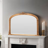 Gold frame arched decorative mantle beveled edge glass mirror