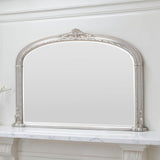 Victorian silver overmantle mirror