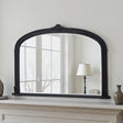 Overmantle arch mirror black