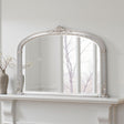 Silver Overmantle mirror victorian style