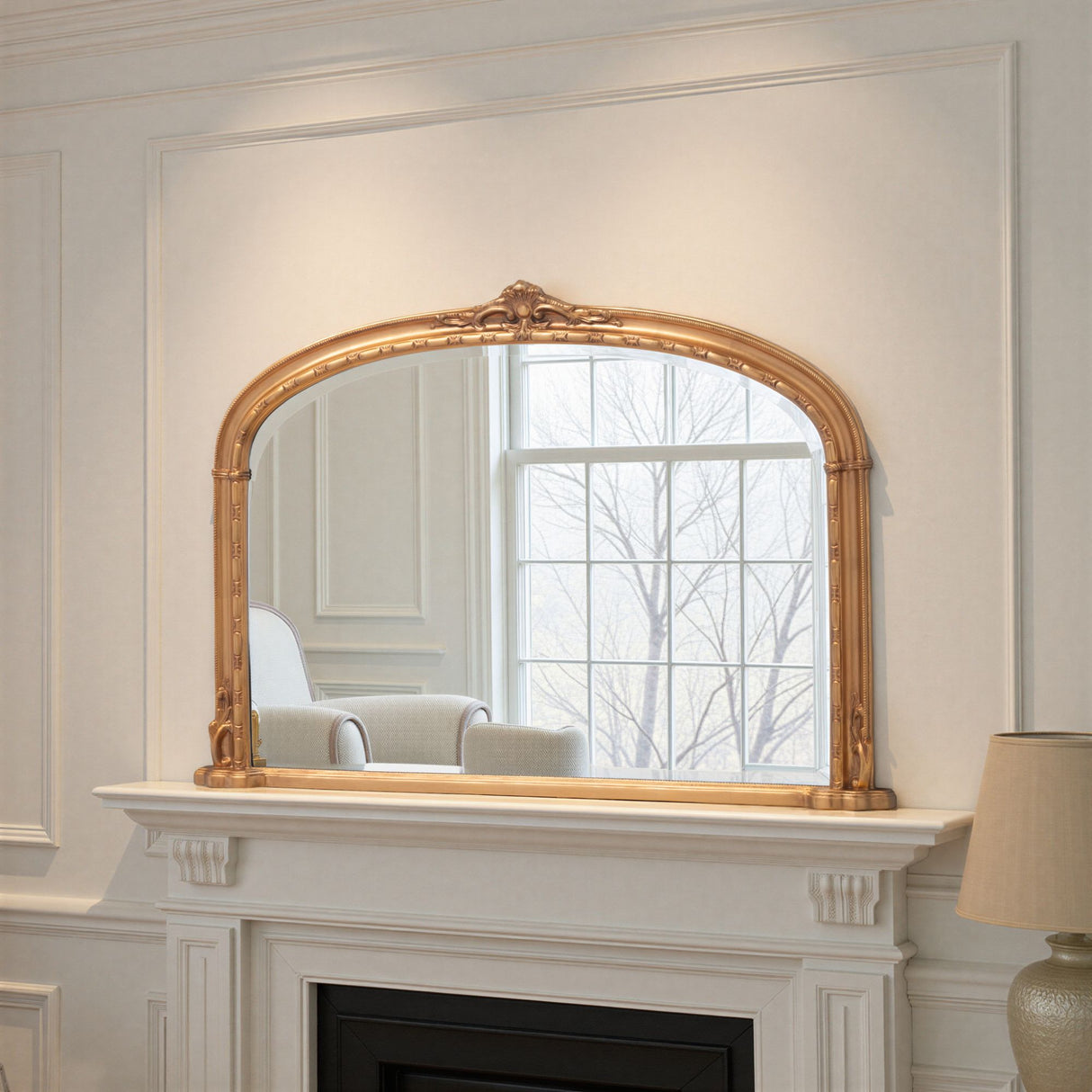 Overmantle Mirror Gold