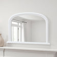 Overmantle white arch mirror