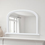 Overmantle white arch mirror