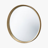 Large round contemporary circular mirror Gold bevelled
