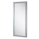 Silver rectangular frame beveled edge glass mirror