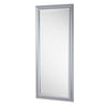 Silver rectangular frame beveled edge glass mirror