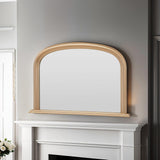 Gold frame arched glass mirror