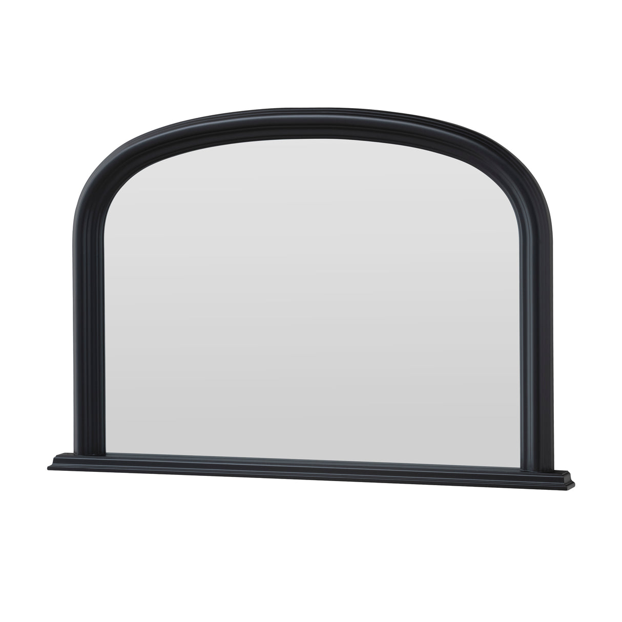 Black frame arched glass mirror