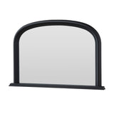 Black frame arched glass mirror