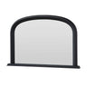 Black frame arched glass mirror