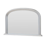 Silver frame arched glass mirror