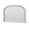 Silver frame arched glass mirror
