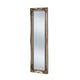 French style rectangular carved silver frame full length glass mirror