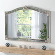 Prestige silver frame arched beveled edge glass mirror  