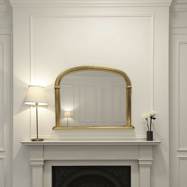 Overmantle gold mirror