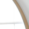 Gold minimal frame arched glass mirror